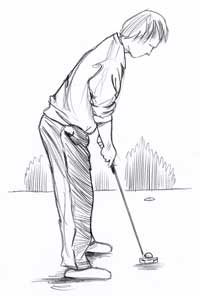 putting : position du corps
